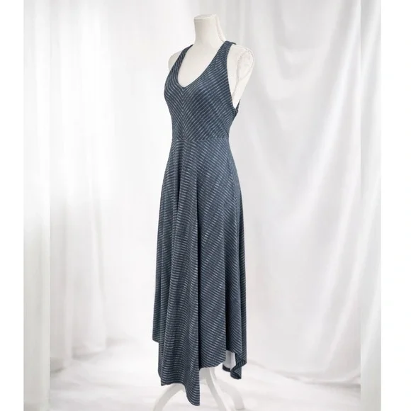 PrAna Womens Athleisure Boho Handkerchief Hem Midi Dress Racerback Size M Summer - Picture 3 of 10